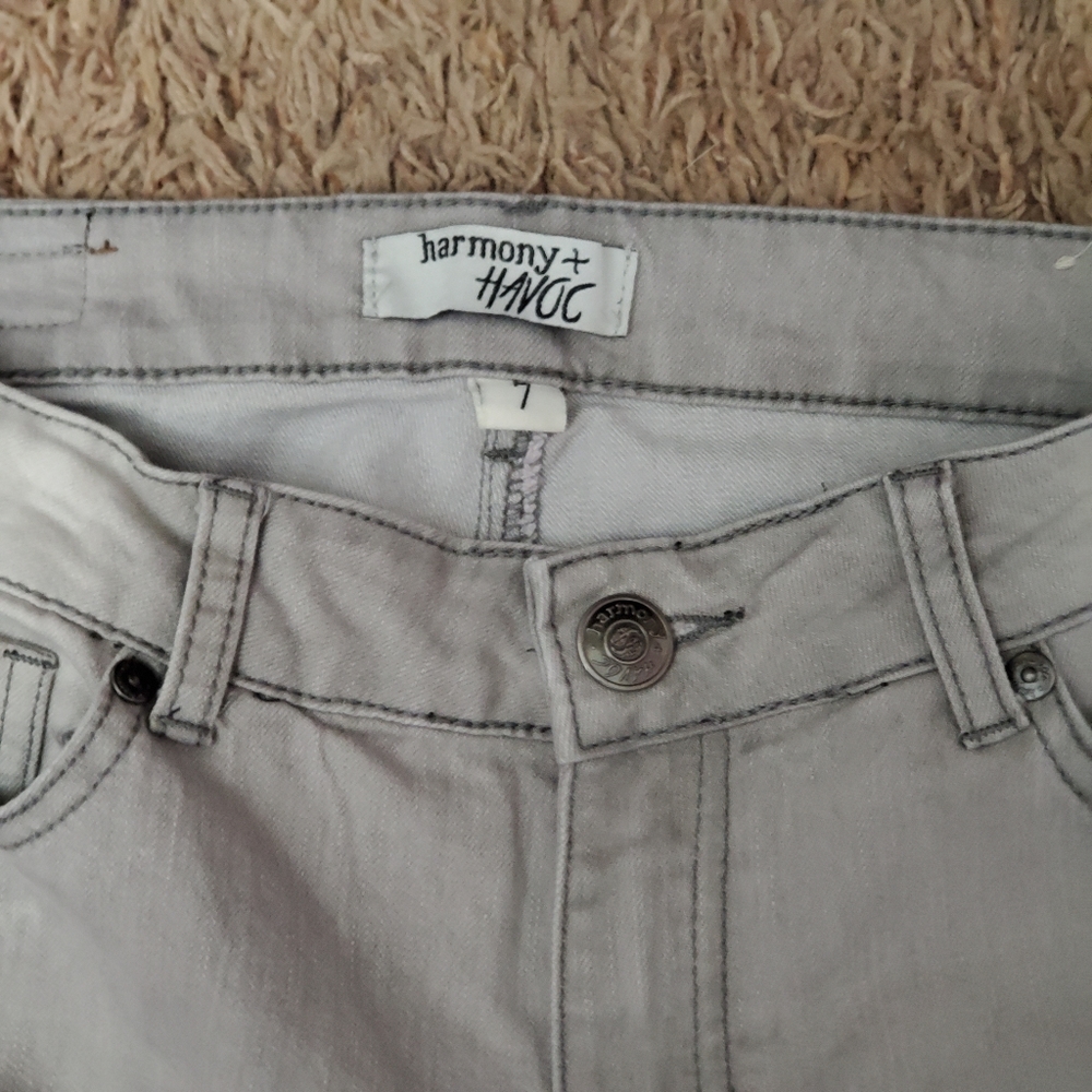 Harmony & Havoc distressed skinny jeans 7 - Picture 4 of 4